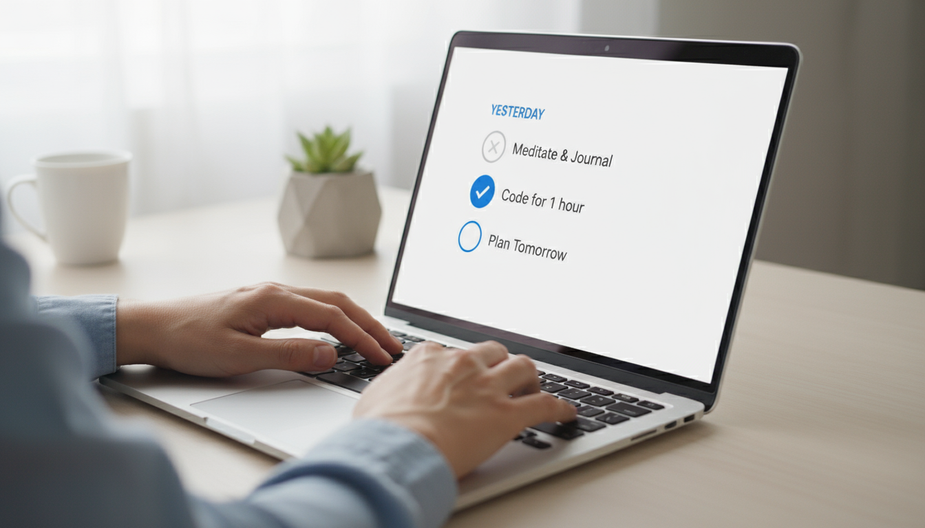 A person viewing a new running route on a smartphone near a sunlit window, with running shoes and a water bottle on the floor.