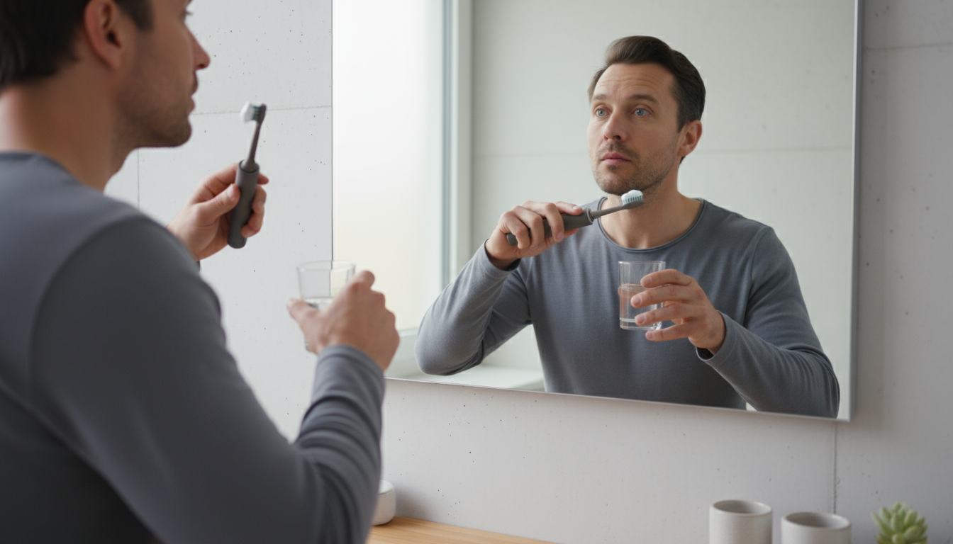 A woman's hands gently hold an open book on a bed, illuminated by a soft, warm bedside lamp. A smartphone is out of focus in the background.