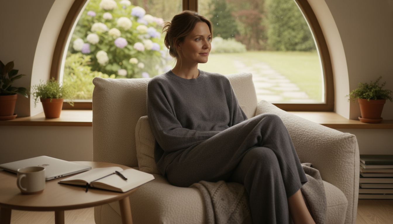 A close-up of a laptop screen displaying a flash sale countdown and low stock warning, with a hand paused on a mouse.
