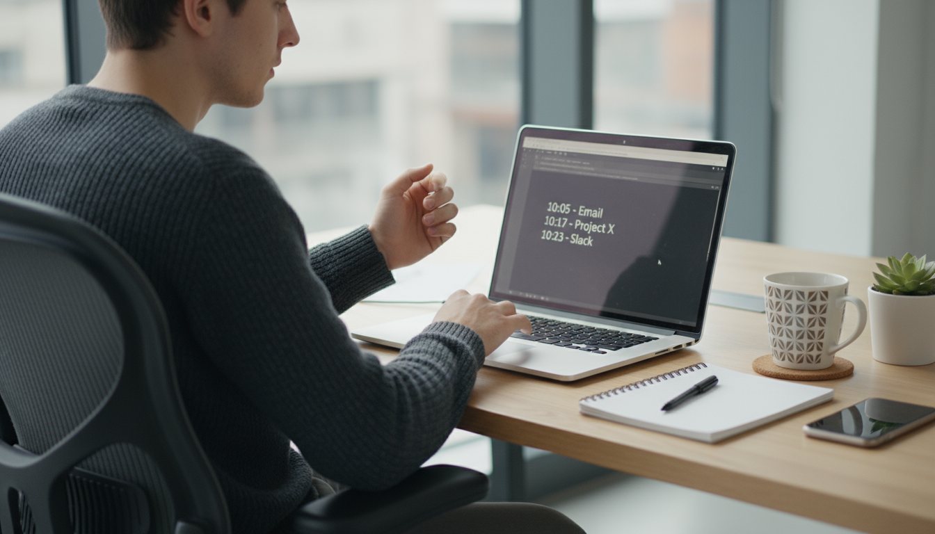 Close-up of hands organizing a smartphone, dragging a colorful app icon into a folder on a decluttered home screen.