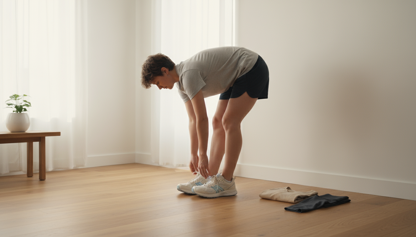 A close-up of a minimalist kitchen counter featuring a brewing coffee maker next to an open journal with a pen, set for habit stacking.