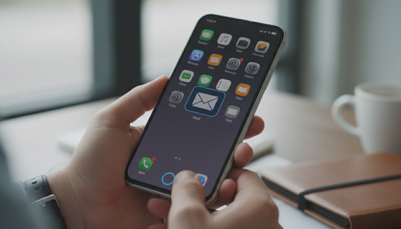 Close-up of a computer monitor displaying code or writing, with a browser extension icon clearly visible, signaling email is blocked for deep work.