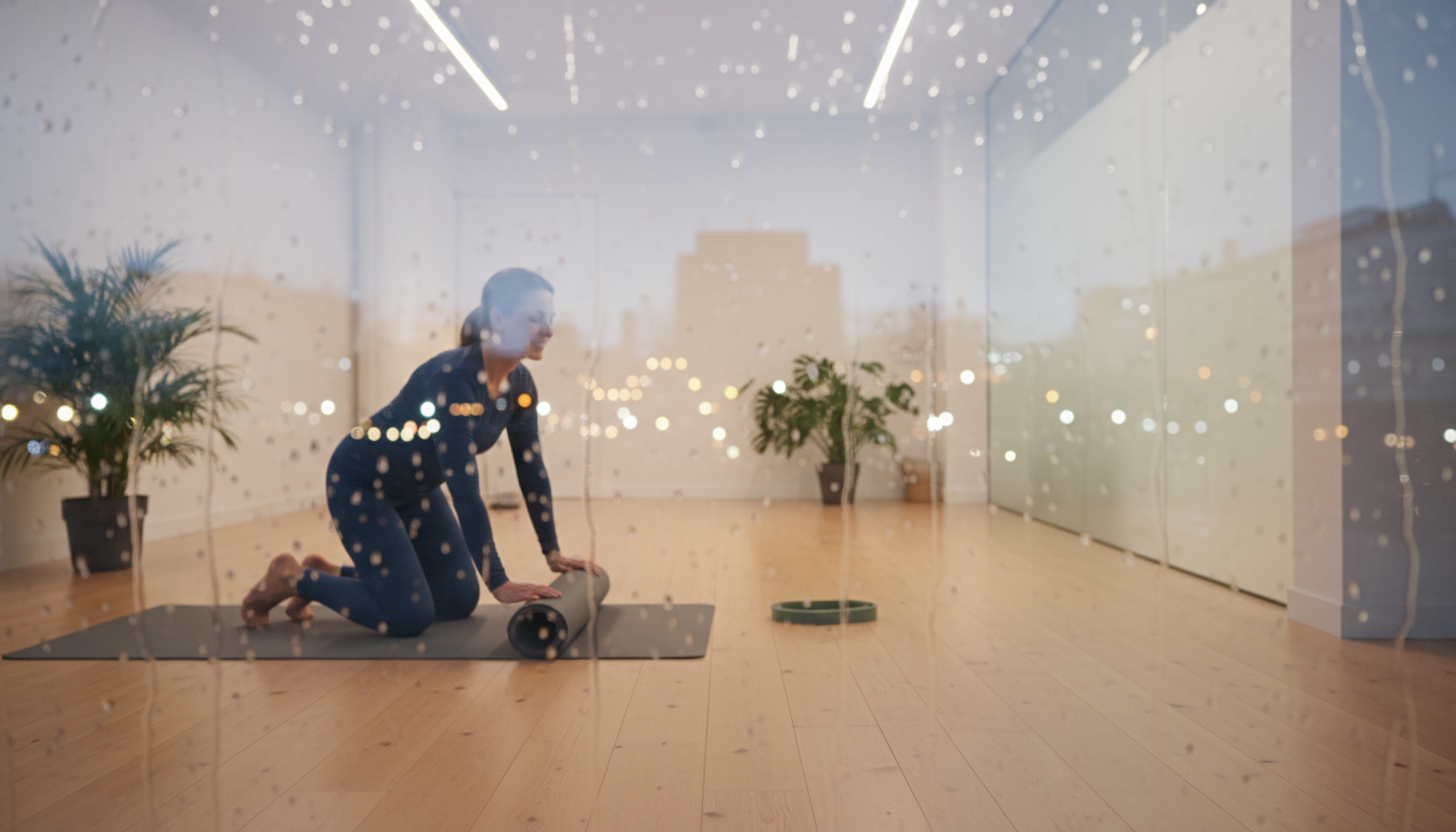 Professional contemplating a simple, hand-drawn three-step habit loop diagram in a notebook at a sunlit, minimalist desk.
