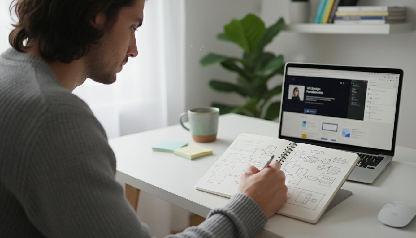 A professional in modern activewear runs at a steady, consistent pace on a sun-dappled park path, a smartwatch subtly visible on their wrist.