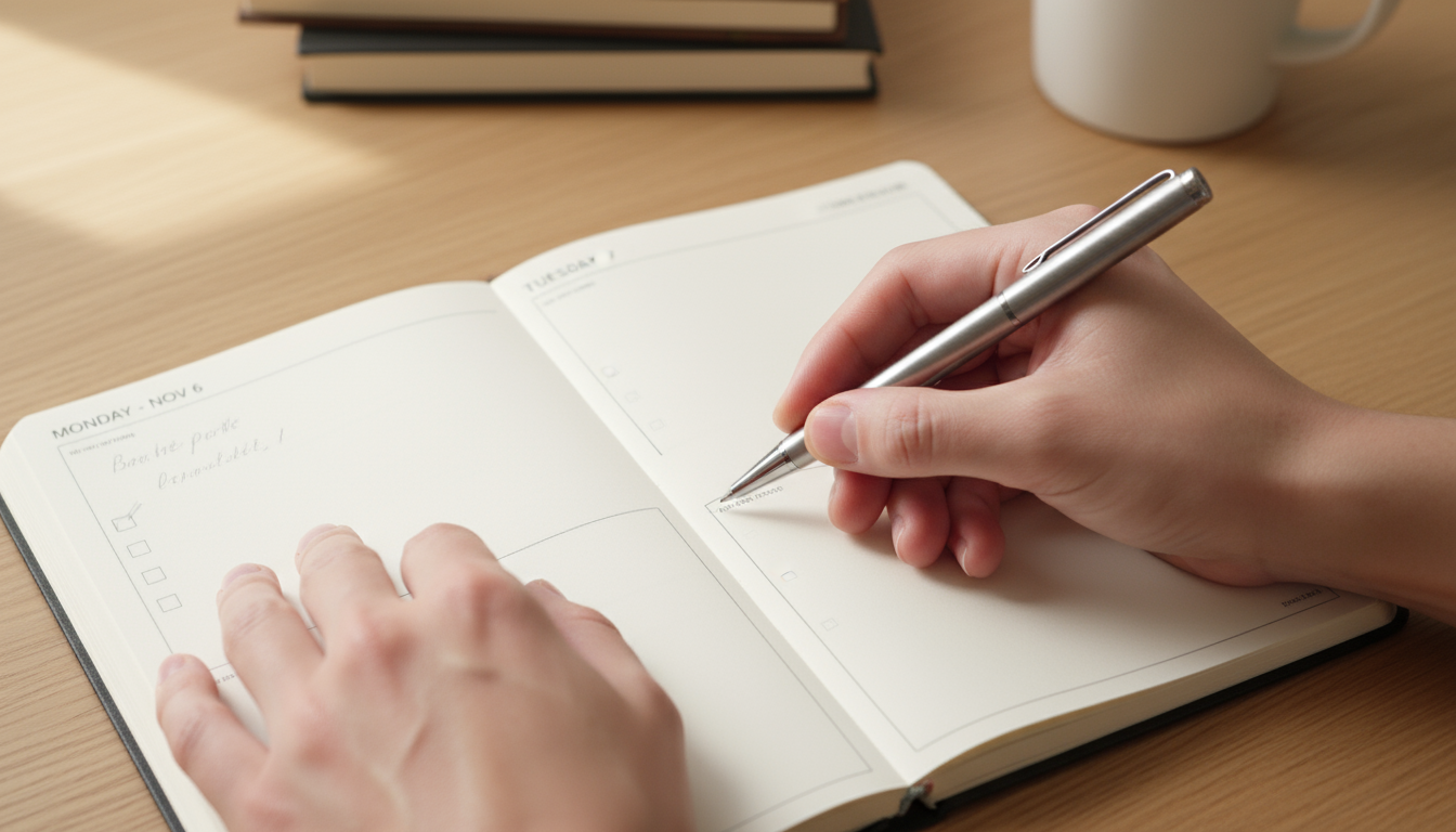 A person with a focused expression sits on a yoga mat, carefully lacing a running shoe in a bright, minimalist home environment.