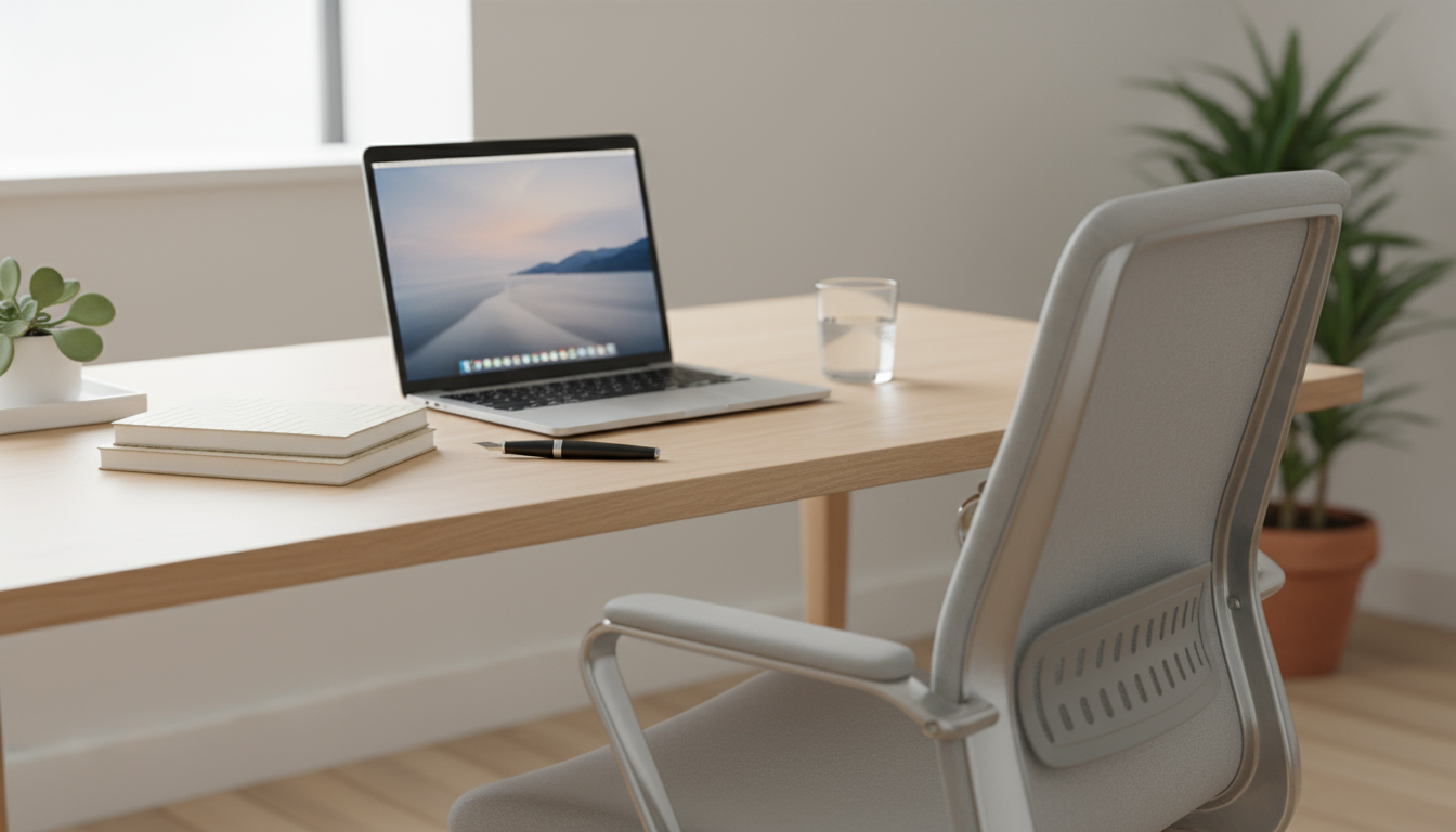 Person's hand writing an urgent 'brain dump' list on crumpled paper, with a switched-off phone and blurred laptop tabs on a desk.
