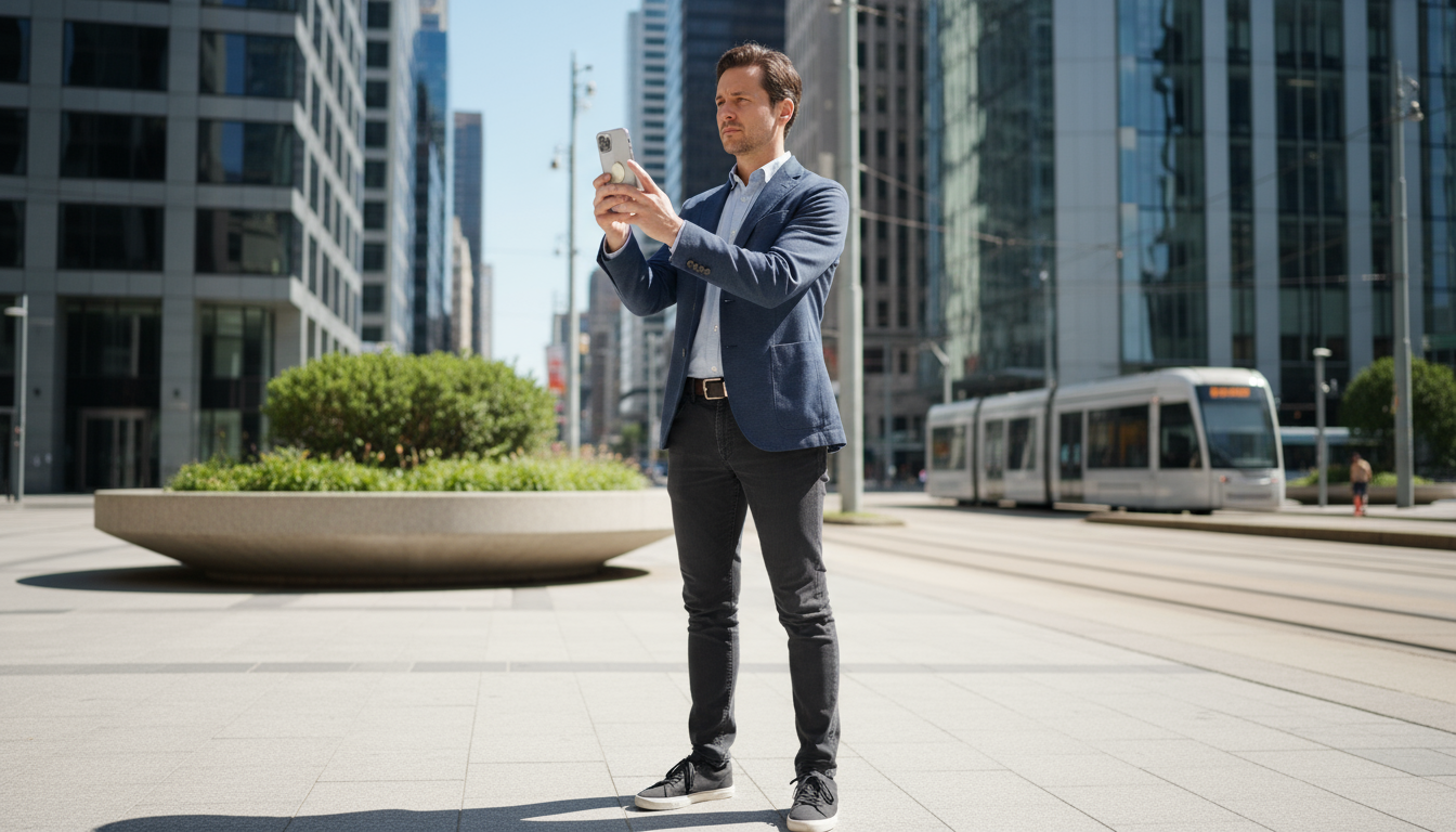 A modern smartphone rests face-down on a light oak desk beside an open minimalist planner, symbolizing control over notifications.
