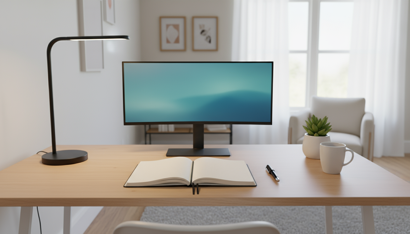 A professional stands calmly by a large window in a bright, minimalist office, looking out for a true mental break.
