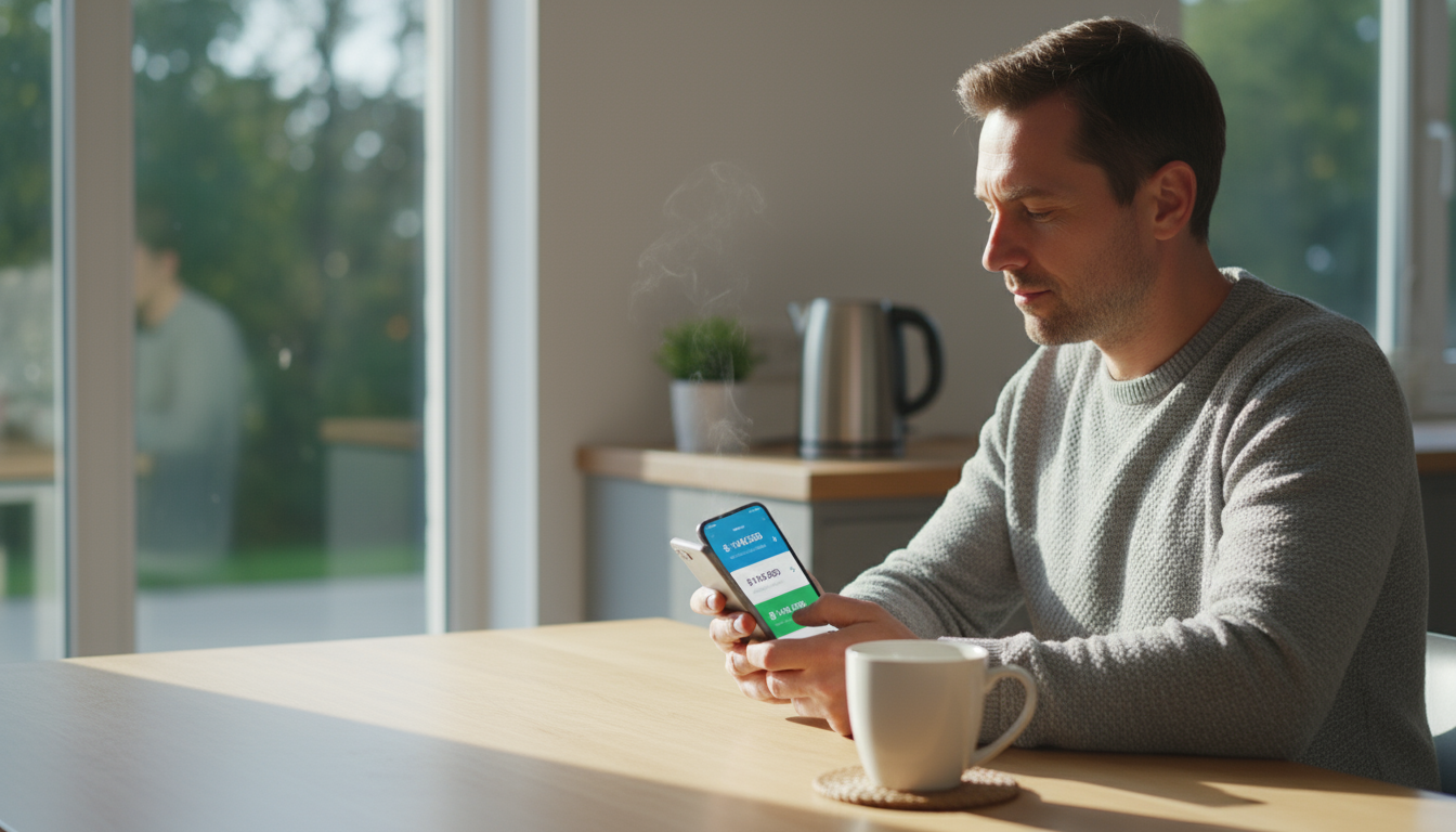 A hand holding a marker is about to draw an 'X' on a wall calendar, which already shows a long chain of marked dates, in a minimalist workspace.