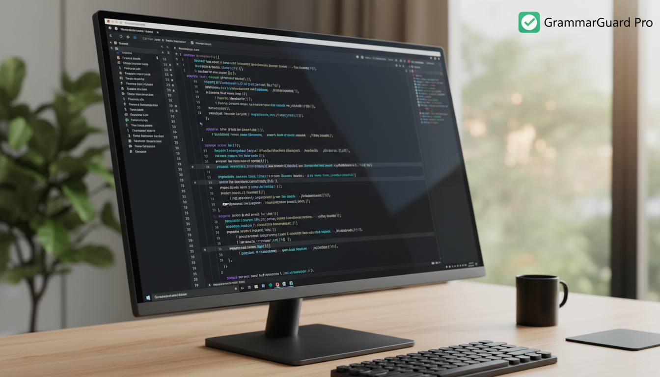 A focused person at an organized desk, a mechanical timer visibly counting down during a timeboxed email session.
