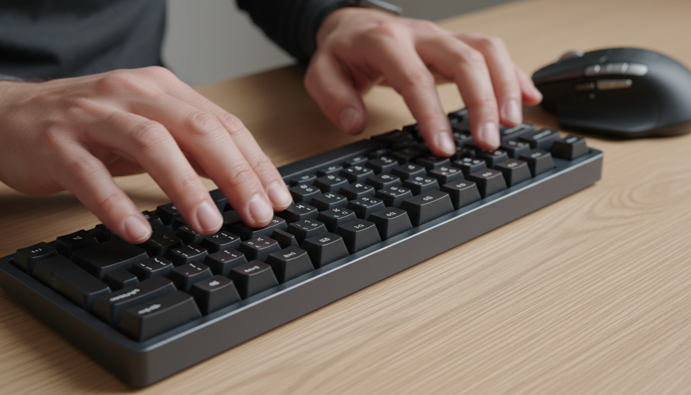 A laptop screen displays a clean digital calendar with fixed meetings and a deep work block, next to a notebook with a 'Next Actions' list.