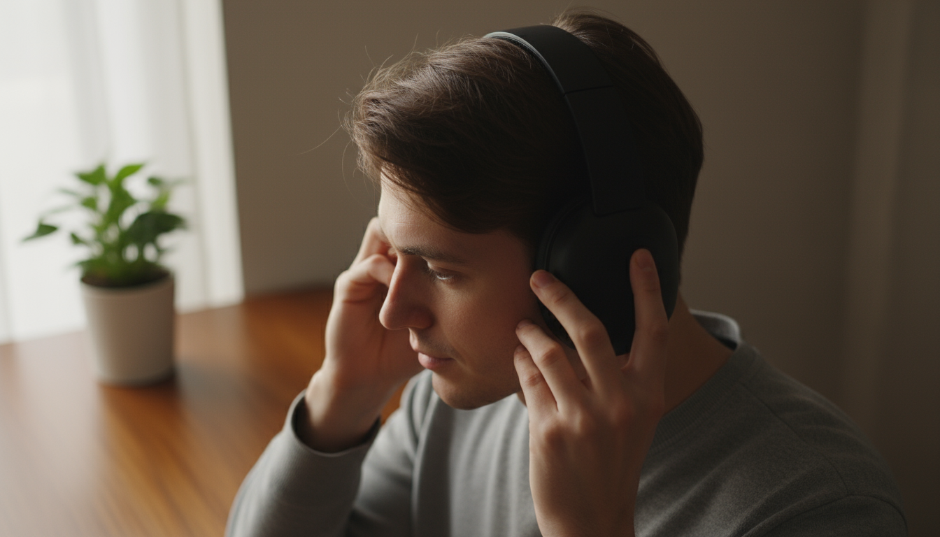 A hand places a handwritten 'MIT' task card next to a minimalist keyboard on a tidy desk bathed in natural light.