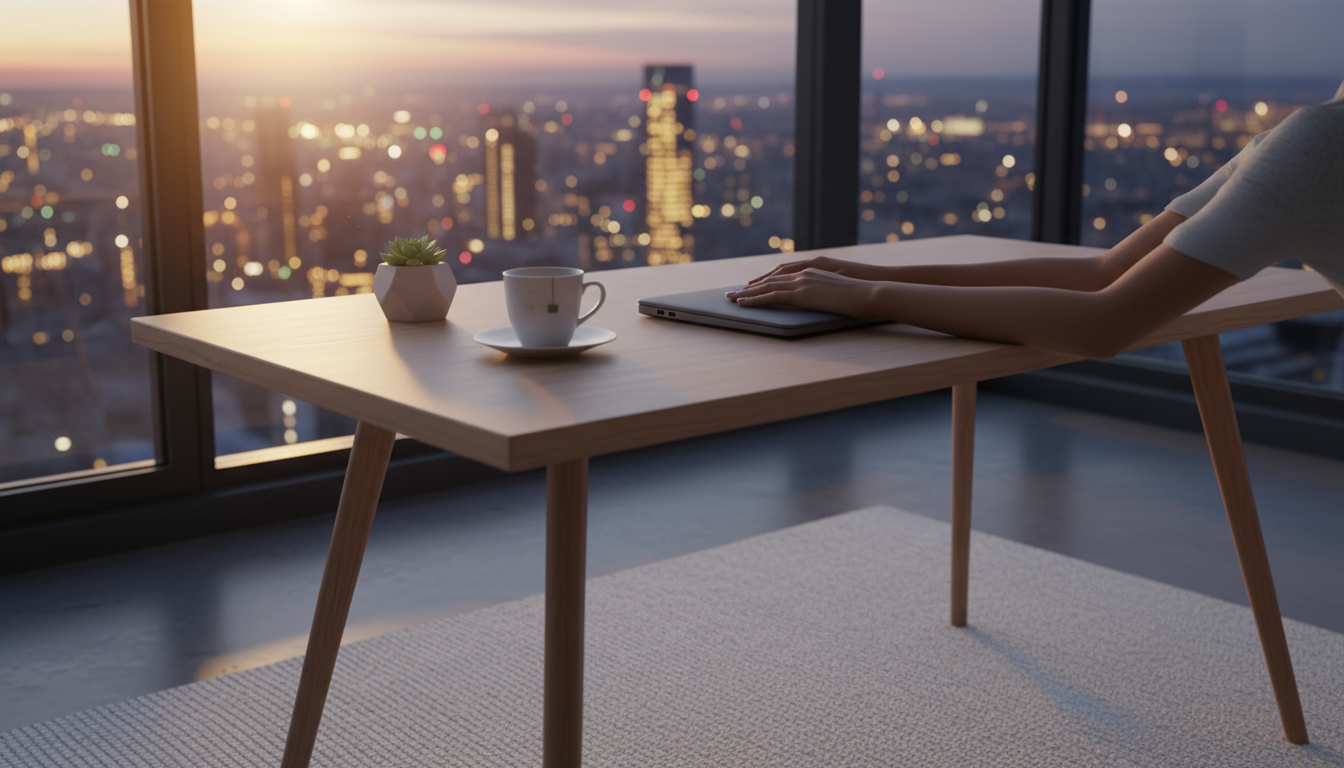 Close-up of a computer screen showing a very cluttered digital file system with many folders and files, a hand rests on a mouse.