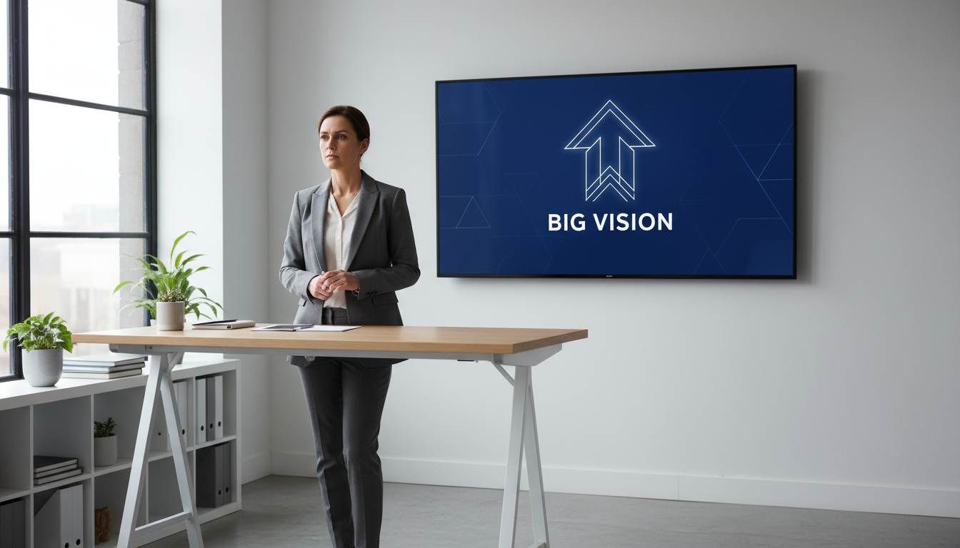 Professional's hands on mouse and keyboard, overlooking a laptop screen with a project management tool showing website development milestones.
