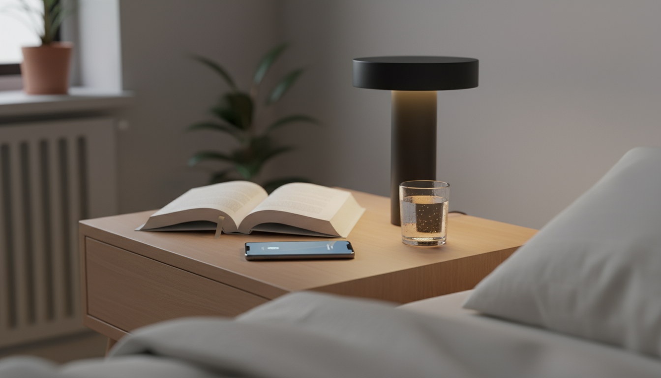 A professional's hand gently places a single black pen into a minimalist ceramic holder on a light wooden desk, symbolizing a small, deliberate action