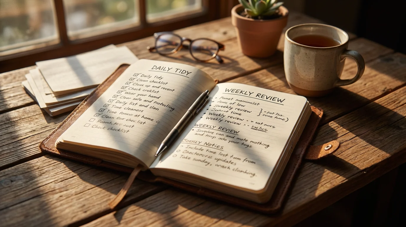 Daily Tidy-Ups and Weekly Reviews illustration