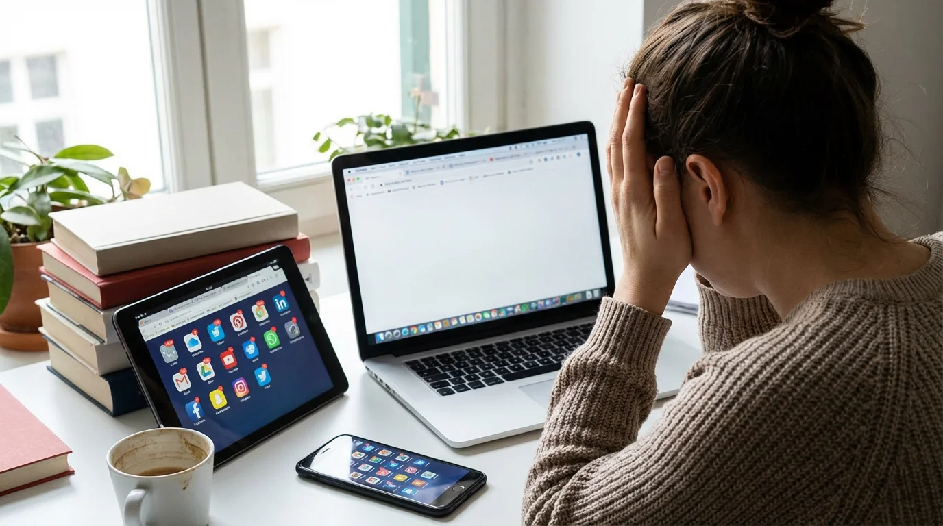 The Digital Overload: Why We Need JOMO Now illustration