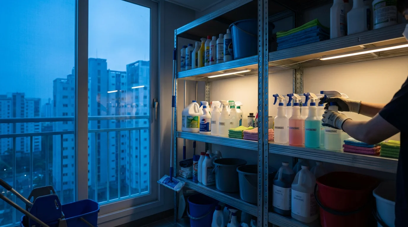 Managing Cleaning Supplies illustration