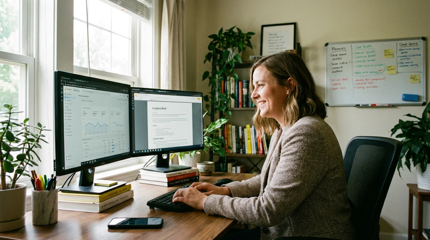 Scenario 1: Sarah, the Hybrid Marketing Manager illustration