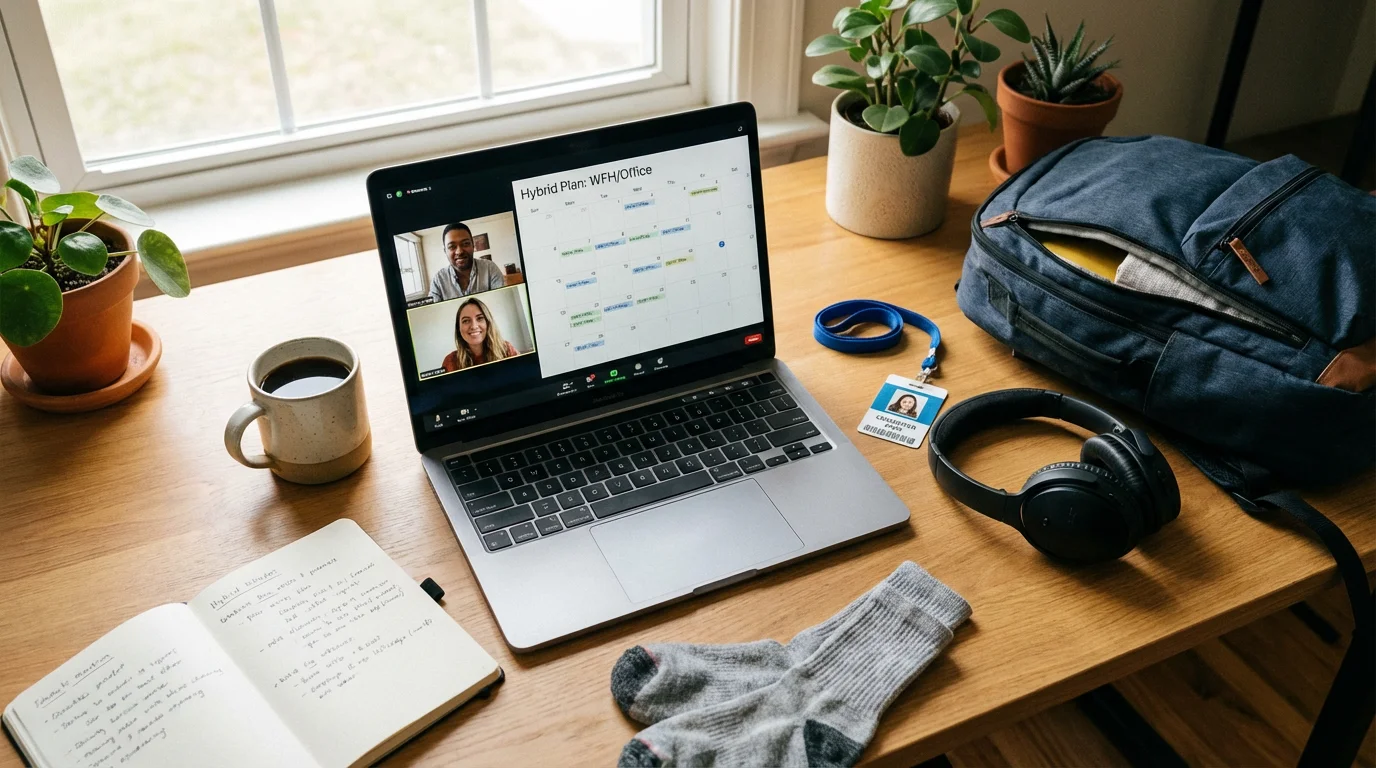 Scenario 1: Sarah, The Hybrid Worker illustration