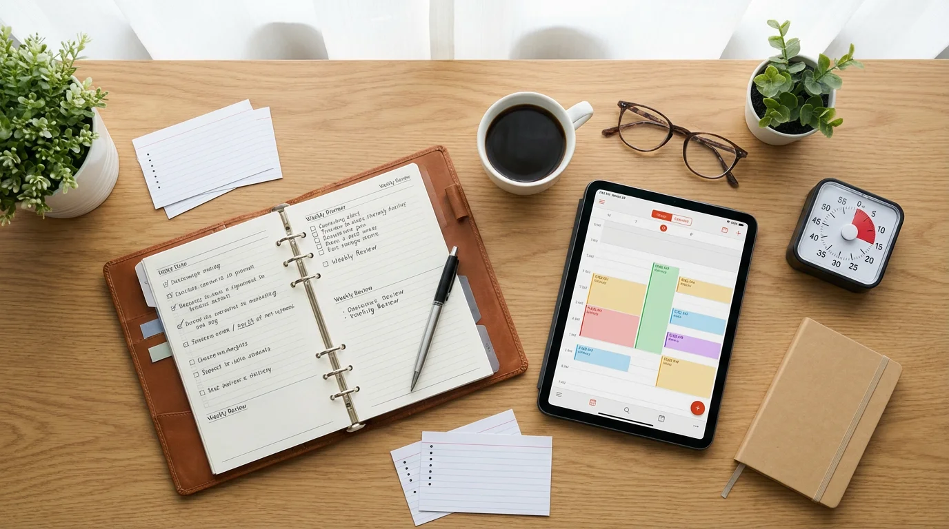 The 15-Minute Weekly Review for Proactive Planning illustration